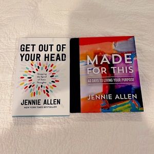Jennie Allen Christian books new condition; never read.